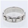 Image 1 : Gents Band w/ Flush-set Diamond in 14K White Gold - REF-117X2Y