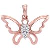Image 1 : 0.05 CTW Natural Diamond Butterfly Bug Pendant 10K Rose Gold