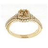 Image 1 : 14K Yellow Gold 0.58CTW Diamond Wedding Ring Set - REF-89M3F