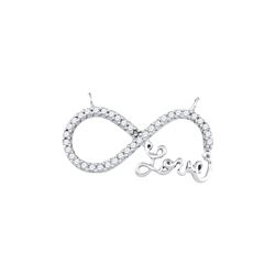 0.2 CTW Natural Diamond Infinity Pendant 10K White Gold