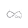 Image 1 : 0.2 CTW Natural Diamond Infinity Pendant 10K White Gold