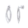 Image 1 : 18K White Gold 0.67CTW Diamond Earring - REF-96Y3X