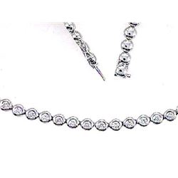 14K White Gold 3.28CTW Diamond Necklace - REF-650W4H
