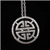 Image 1 : 14K White Gold 0.18CTW Diamond Necklace - REF-30X5Y