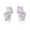 Image 1 : 18KWhite Gold 2.93 CTW Sapphire & Diamond Earring - REF-217K2R