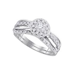 0.31 CTW Natural Diamond Halo-style Bridal Ring 10K White Gold