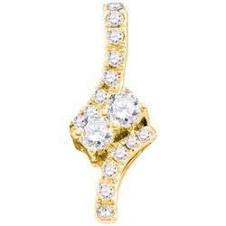 0.25 CTW Natural Diamond 2-stone Pendant 14K Yellow Gold