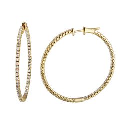Genuine 1.09 TCW 14K Yellow Gold Ladies Earring - REF-102N5A