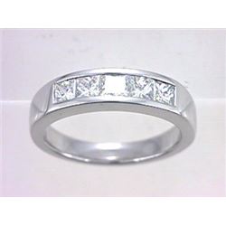14K White Gold 1.07CTW Diamond Band Ring - REF-249H2W