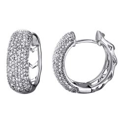 Genuine 1.05 TCW 14K White Gold Ladies Earring - REF-102Y3X