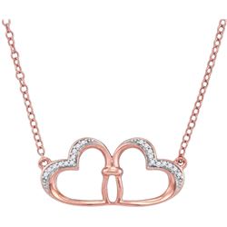 0.06 CTW Natural Diamond Heart Love Pendant 10K Rose Gold