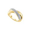Image 1 : 0.4 CTW Natural Diamond Braid Crossover Band 14K Yellow Gold