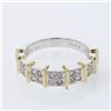 Image 1 : Round Stones 2-Row Pave-Set Diamond Ring in 14K Two-tone Gold - REF-55H6W