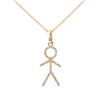 Image 1 : 14K Gold 0.18 CTW Diamond Slider with Chain - REF-29N8A