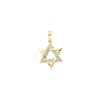 Image 1 : 0.1 CTW Natural Diamond Star Magen David Jewish 6-point Pendant 14K Yellow Gold
