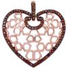 Image 1 : 0.25 CTW Red Colored Diamond Heart Love Pendant 10K Rose Gold