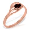 Image 1 : Genuine 0.30 CTW Garnet Ring Jewelry 14KT Rose Gold - REF-30X5M