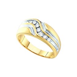 0.25 CTW Mens Natural Diamond Band 10K Yellow Gold