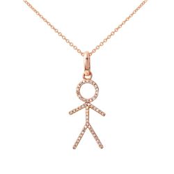 14K Gold 0.18 CTW Diamond Slider with Chain - REF-29M8F
