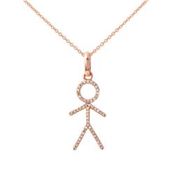 14K Gold 0.18 CTW Diamond Slider with Chain - REF-29M8F