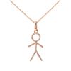 Image 1 : 14K Gold 0.18 CTW Diamond Slider with Chain - REF-29M8F