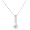 Image 1 : 14K White Gold 0.5CTW Princess Diamond Necklaces - REF-58F2M