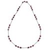 Image 1 : 14KWhite Gold 9.82 CTW Ruby & Diamond Necklace - REF-338M9F