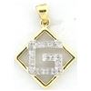 Image 1 : 14K Yellow Gold 0.15CTW Diamond Pendant - REF-18X8Y