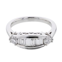 0.74 CTW 18K White Gold Ladies Ring - REF-133F7M