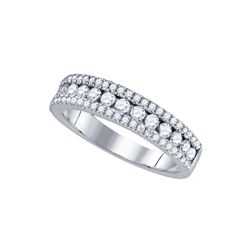 0.69 CTW Natural Diamond Channel-set Band 14K White Gold