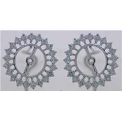 14K White Gold 0.86CTW Diamond Earring Jackets - REF-99W4H