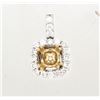 Image 1 : 14K TwoTone Gold 0.18CTW SemiMount Slider w/Chain - REF-33F9M