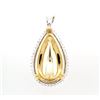 Image 1 : 14K TwoTone Gold 0.31CTW SemiMount Slider w/Chain - REF-80R3K