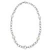 Image 1 : 14K White Gold 0.5CTW Pearl Necklaces - REF-189K6R
