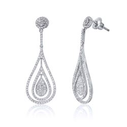 14K Gold 1.22 CTW Diamond Earring - REF-124X9Y