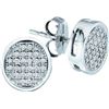 Image 1 : 0.05 CTW Natural Diamond Circle Cluster Earrings 10K White Gold