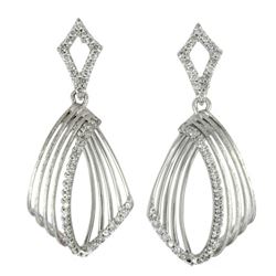 0.62 CTW 14K White Gold Ladies Earring - REF-106K6R