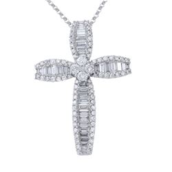 Genuine 2.19 TCW 14K White Gold Ladies Necklace - REF-232R5K