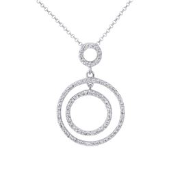 0.85 CTW 14K White Gold Ladies Slider with Chain - REF-80R8K