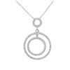 Image 1 : 0.85 CTW 14K White Gold Ladies Slider with Chain - REF-80R8K