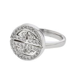 14K White Gold 0.41CTW Diamond Fashion Ring - REF-69K3R