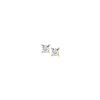 Image 1 : 0.05 CTW Natural Diamond Square Solitaire Stud Earrings 10K Yellow Gold