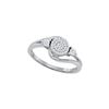 Image 1 : 0.1 CTW Natural Diamond Concentric Cluster Ring 10K White Gold