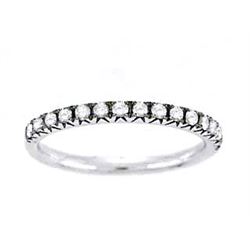 14K White Gold 0.35CTW Diamond Band Ring - REF-27F5M