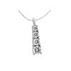 Image 1 : 0.75 CTW 14K White Gold Ladies Slider with Chain - REF-130F2M