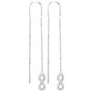 Image 1 : 0.14 CTW Natural Diamond Infinity Threader Earrings 10K White Gold