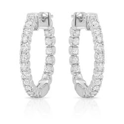 14K Gold 0.81 CTW Diamond Earring - REF-79H2W