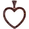 Image 1 : 0.2 CTW Red Colored Diamond Heart Love Pendant 10K Rose Gold