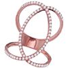 Image 1 : 0.65 CTW Natural Diamond Open Crossover Band 18K Rose Gold