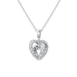 0.52 CTW 18K White Gold Ladies Slider with Chain - REF-83R7K